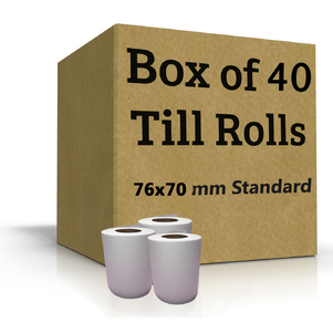 40 Standard Receipt Rolls (76x70mm)