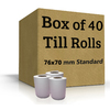 40 Standard Receipt Rolls (76x70mm) - 2618