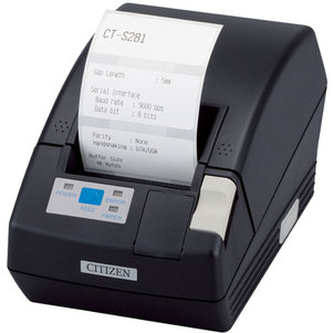 Citizen CT-S281 Thermal Receipt Printer - RS-232 - Black - Cutter