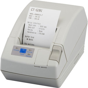 Citizen CT-S281 Thermal Receipt Printer - RS-232 - White - Cutter