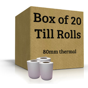 20 Thermal Receipt Rolls (80mm x 70mm)